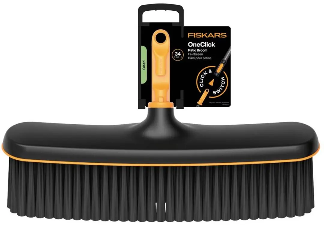Fiskars OneClick Bezem - Terras - Kleurloos