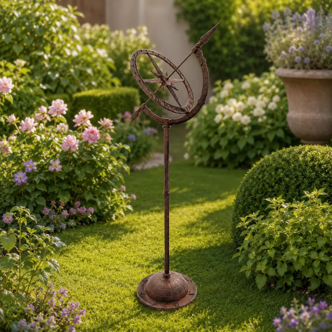 Esschert Design Zonnewijzer Gietijzer Hoge Voet