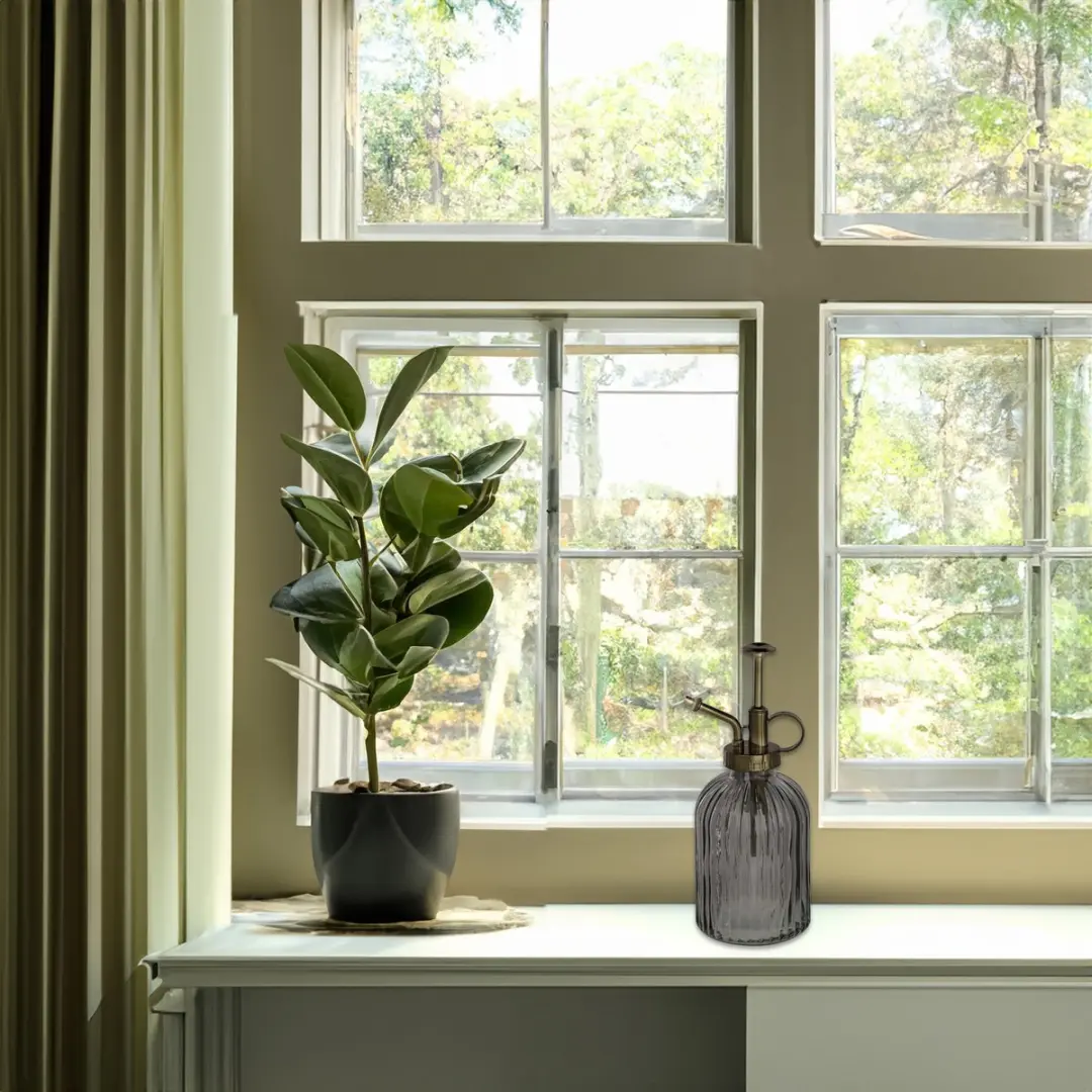 Esschert Design Plantenspuit Glas 19cm - Antraciet
