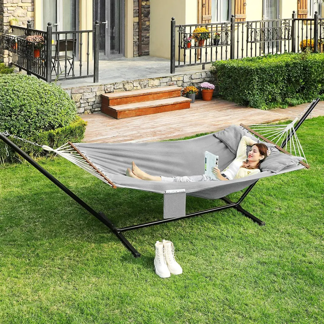 Songmics Hangmat 210x150cm - 2 Personen - 300kg - afbeelding 6 van 6