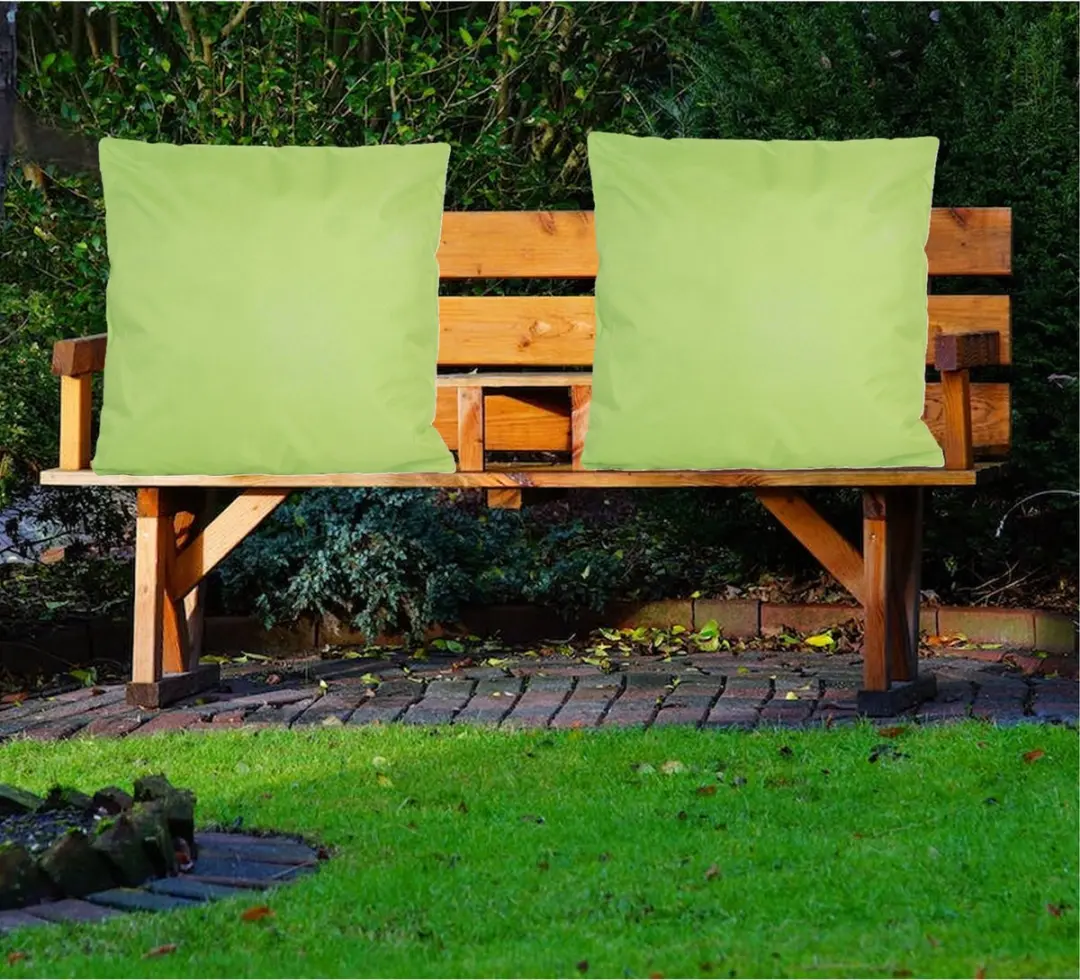 Anna's Collection Buiten Zitkussens Groen 60x60cm - 2 Stuks
