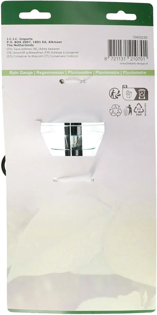 Bellatio Design Regenmeter 75cm - Groen/Zwart - afbeelding 6 van 6