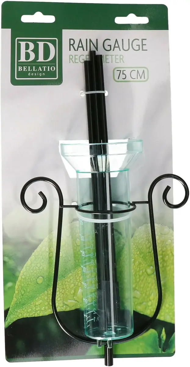 Bellatio Design Regenmeter 75cm - Groen/Zwart