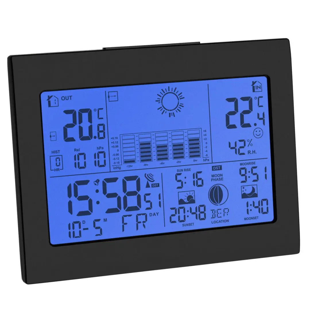 TFA Dostmann Horizon 35.1155 Draadloos Weerstation - 3 Sensoren - Zwart
