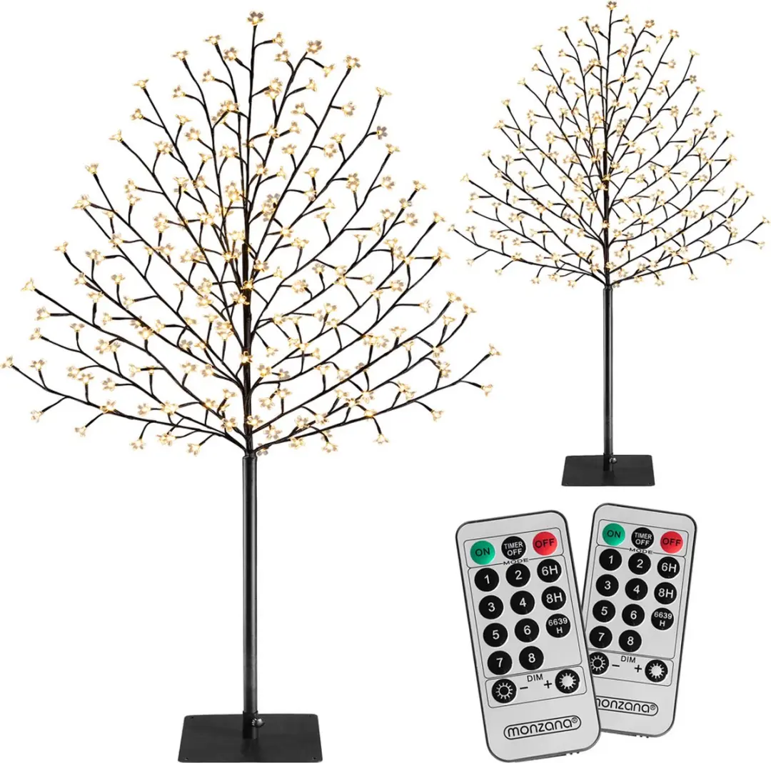 Monzana Kerstverlichting 2x Kersenbloesemboom 220cm