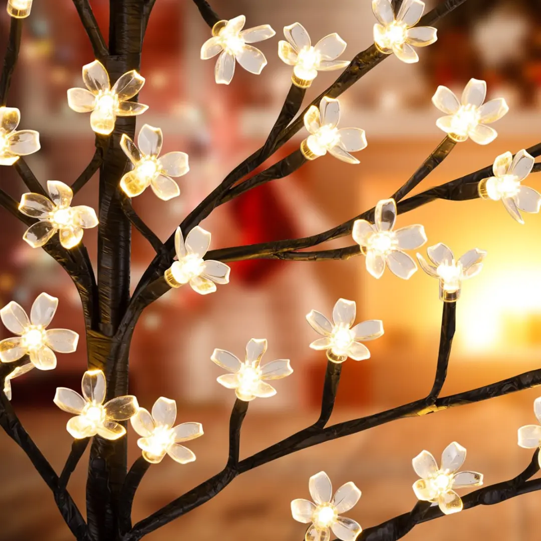Monzana Kerstverlichting 2x Kersenbloesemboom 220cm - Warm wit