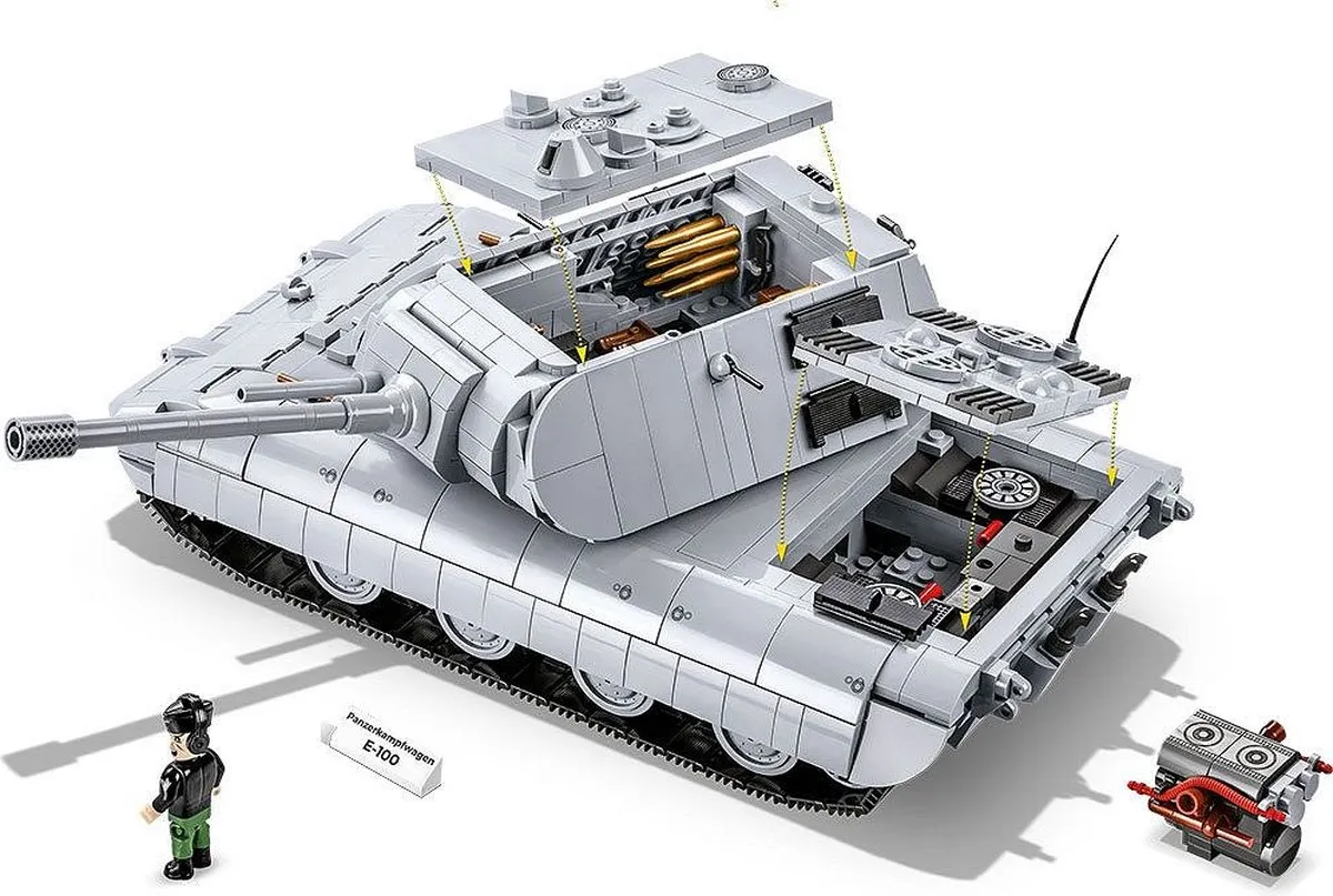 Cobi E-100 Gevechtsvoertuig 2572 - 1511 Onderdelen - Meerkleurig