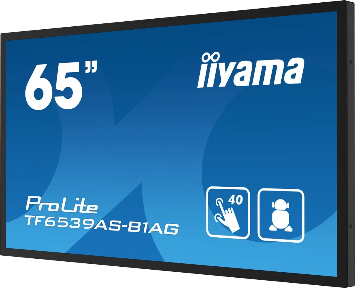 iiyama TF6539AS-B1AG Beeldkrant 163,8cm 4K Android 11 Touchscreen - Zwart