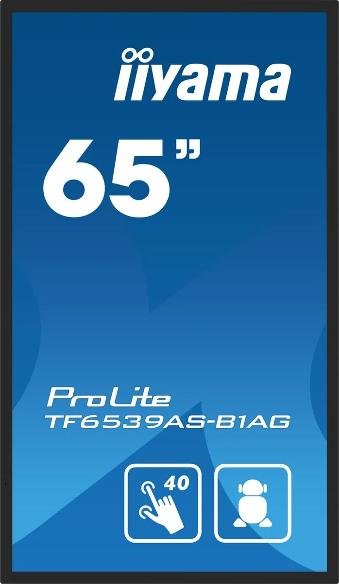 iiyama TF6539AS-B1AG Beeldkrant 163,8cm 4K Android 11 Touchscreen - Zwart