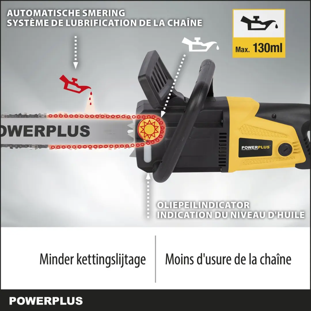 Powerplus POWXG1009 Elektrische Kettingzaag 2400W - 40cm Zaagblad