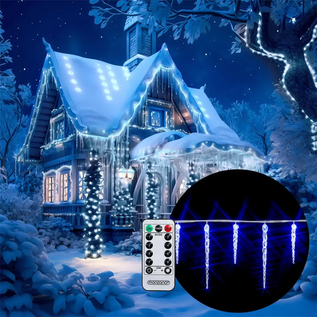 Monzana Lichtsnoer 40 LED Blauw - IP44 - afbeelding 6 van 6