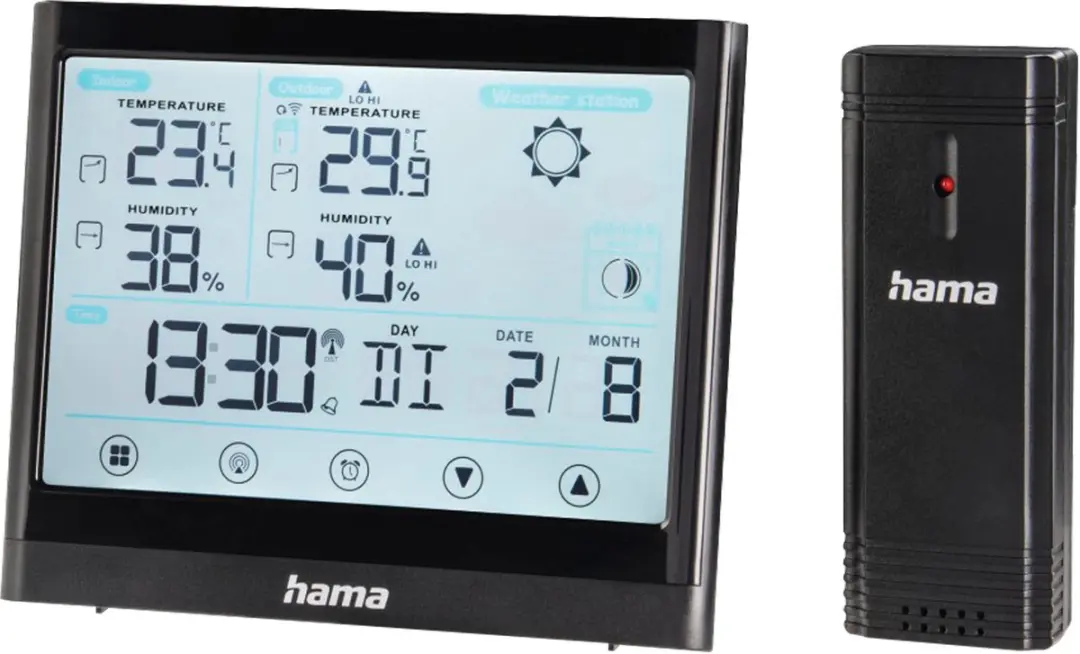 Hama Weerstation Full Touch - Zwart - afbeelding 6 van 6