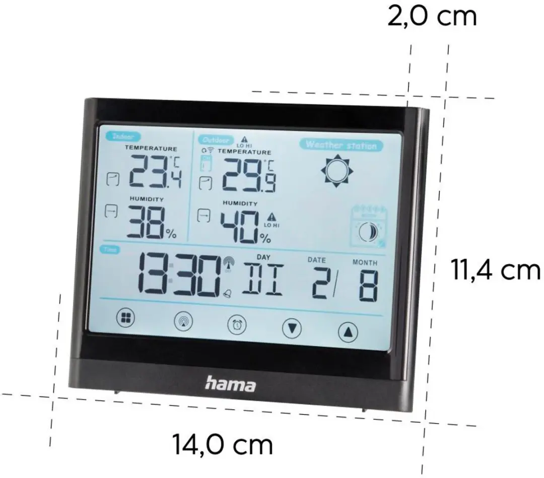 Hama Weerstation Full Touch - Zwart