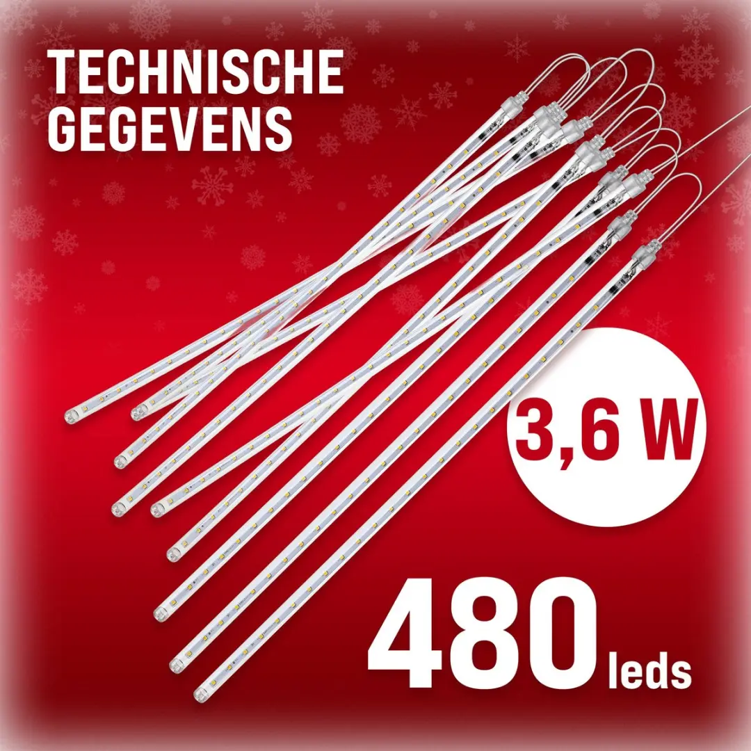 Monzana IJspegelverlichting 480 LED 360cm - Koel wit
