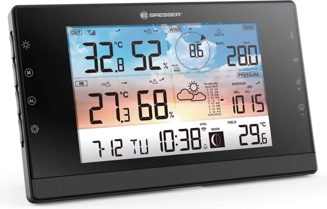 Bresser WSC WLAN Weerstation 5-in-1 Multisensor - Zwart/Wit