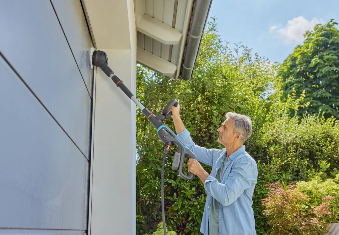 Gardena AquaBrush Schijfborstel - Tuinmeubelen - Zilver/Grijs/Blauw