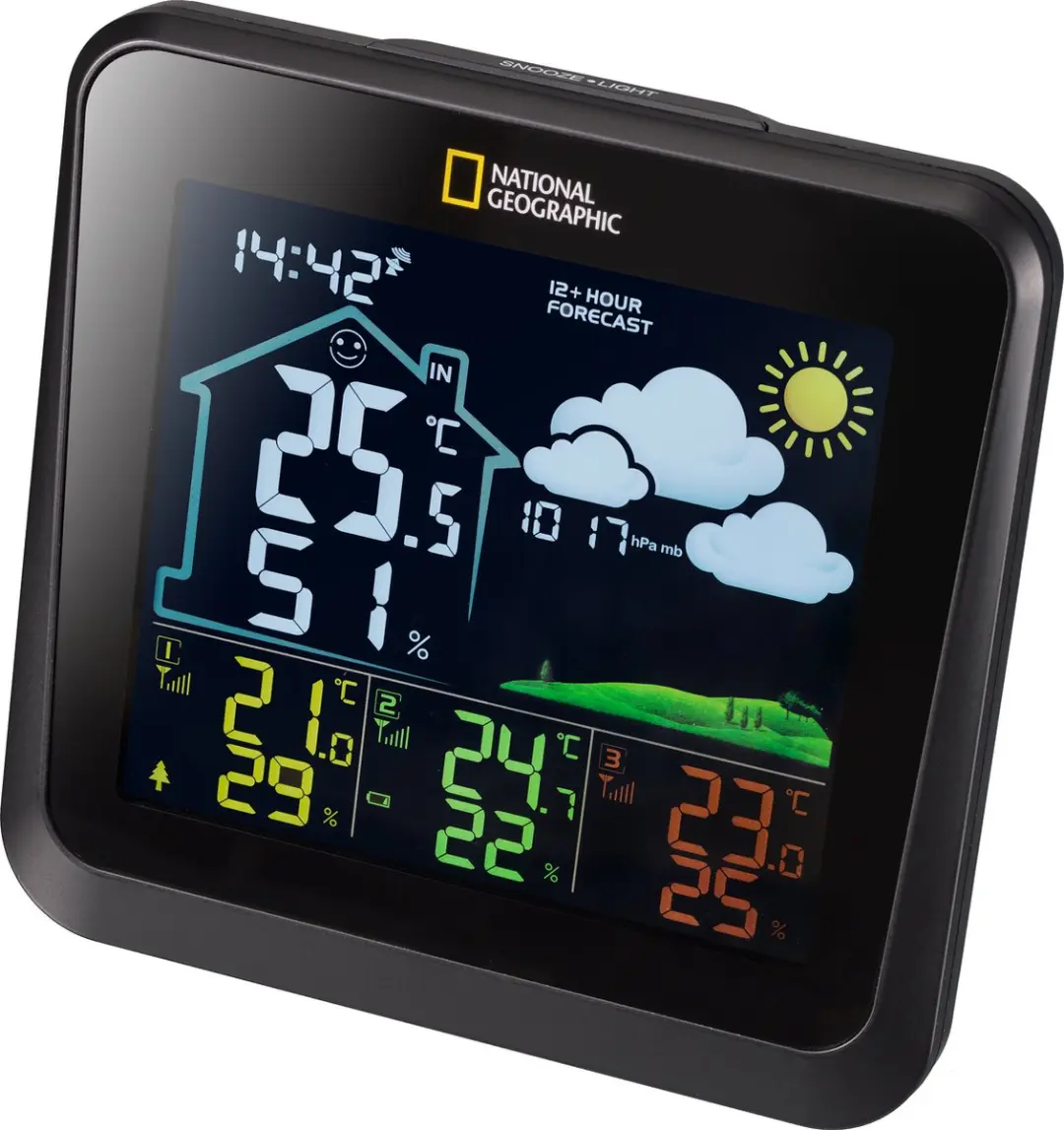 National Geographic Weerstation VA - 3 Sensoren - Zwart