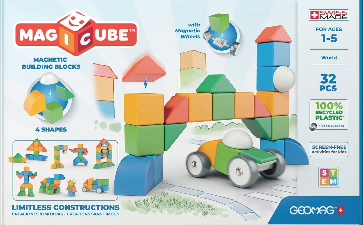Geomag Magicube 4 Vormen Wereld 32 Stuks