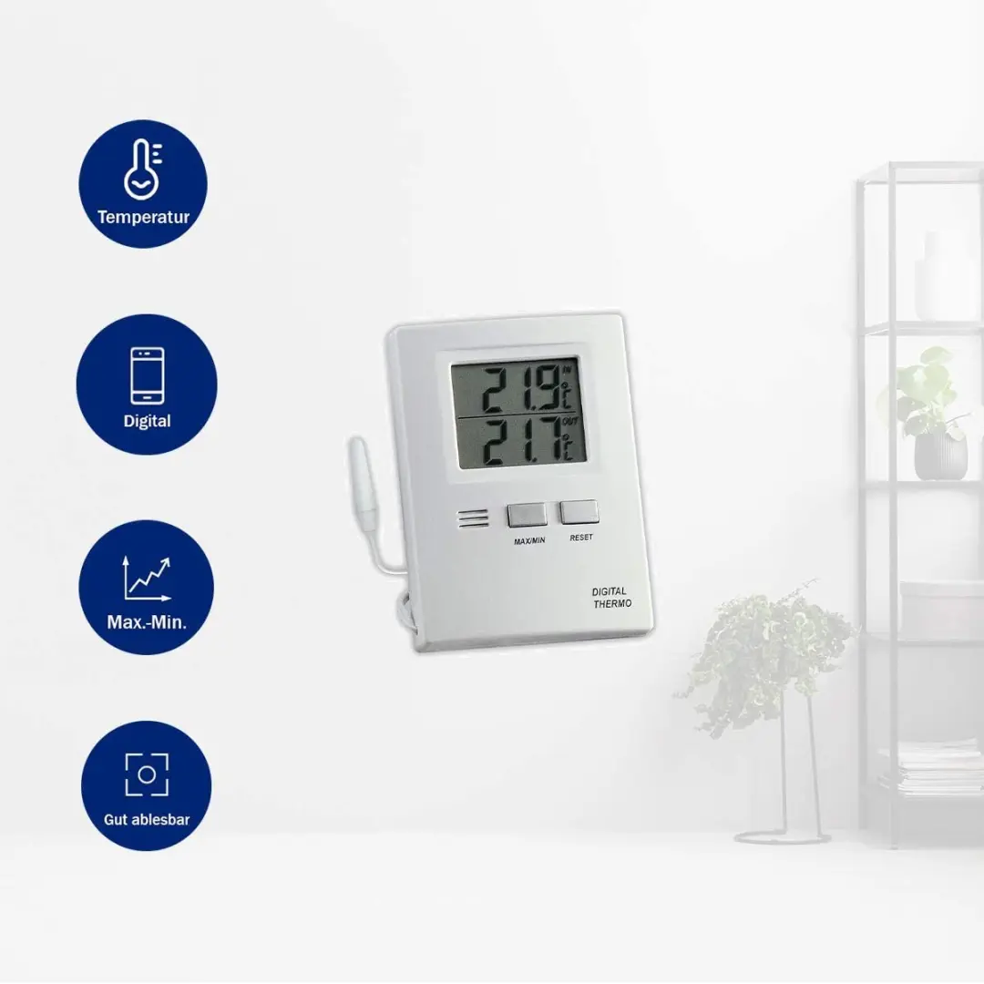 TFA Dostmann Digitale Thermometer Binnen/Buiten - Wit