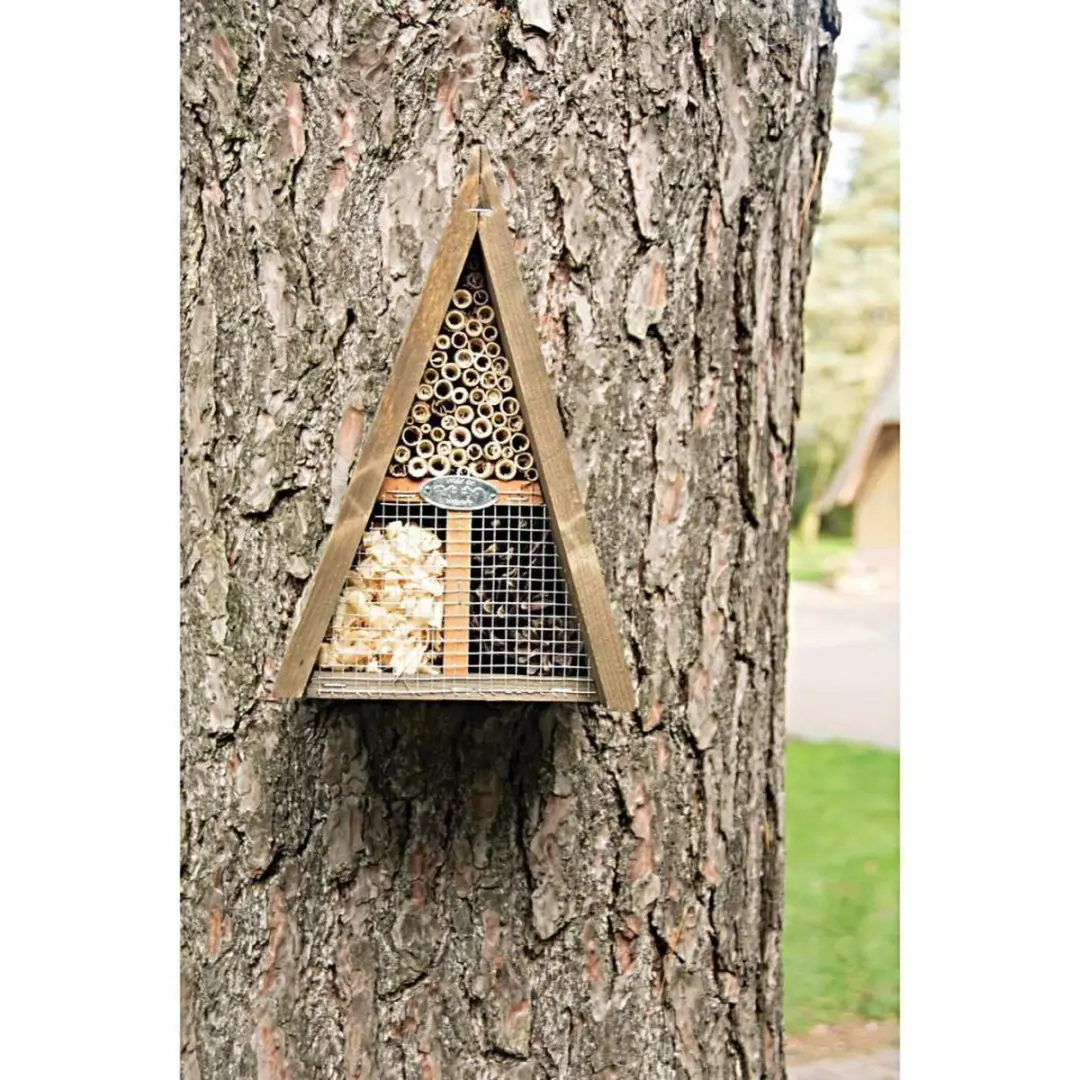 Esschert Design Driehoekig Insectenhotel - Bruin