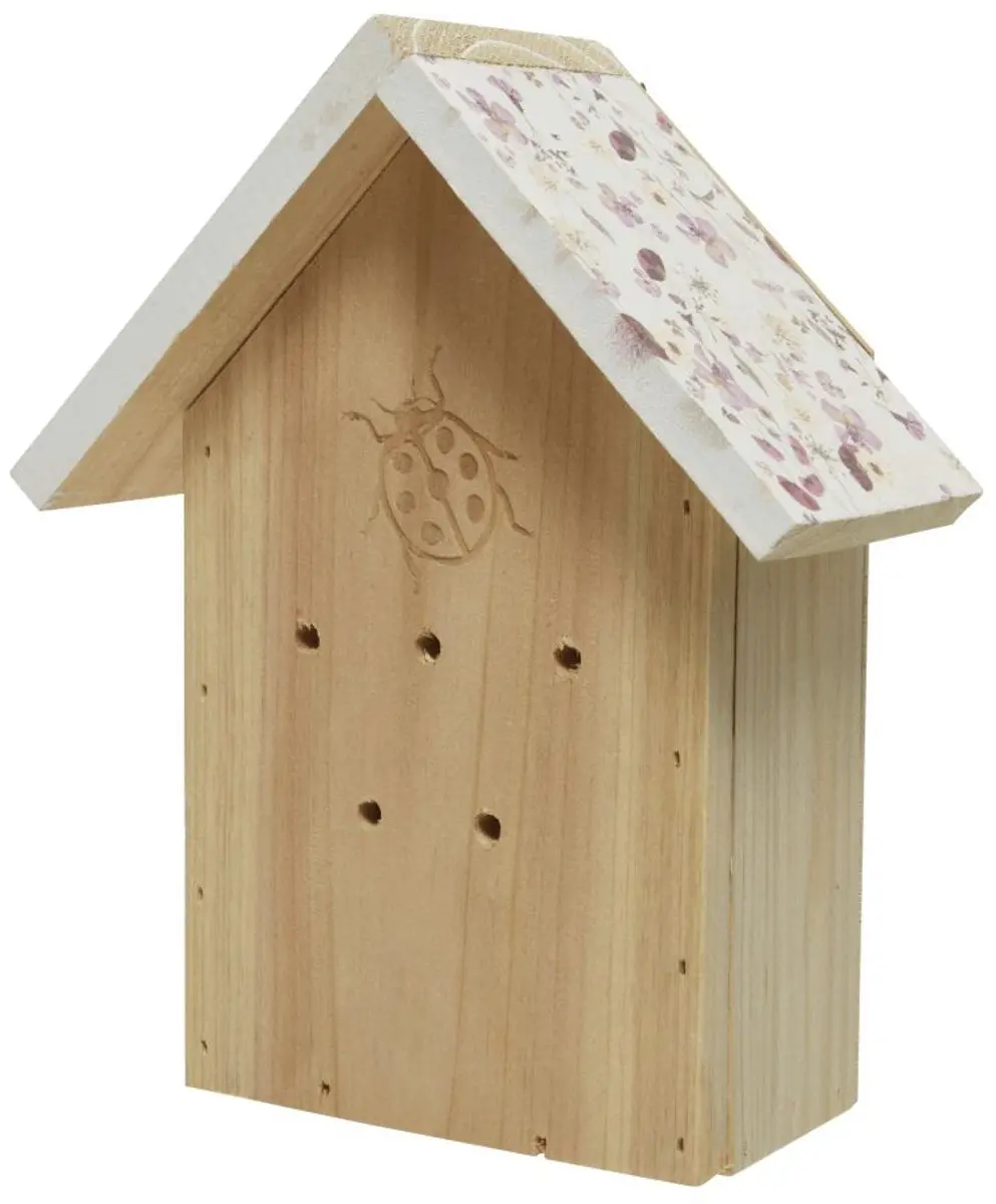 Decoris Insectenhuis Lieveheersbeestjes Grenen 21cm