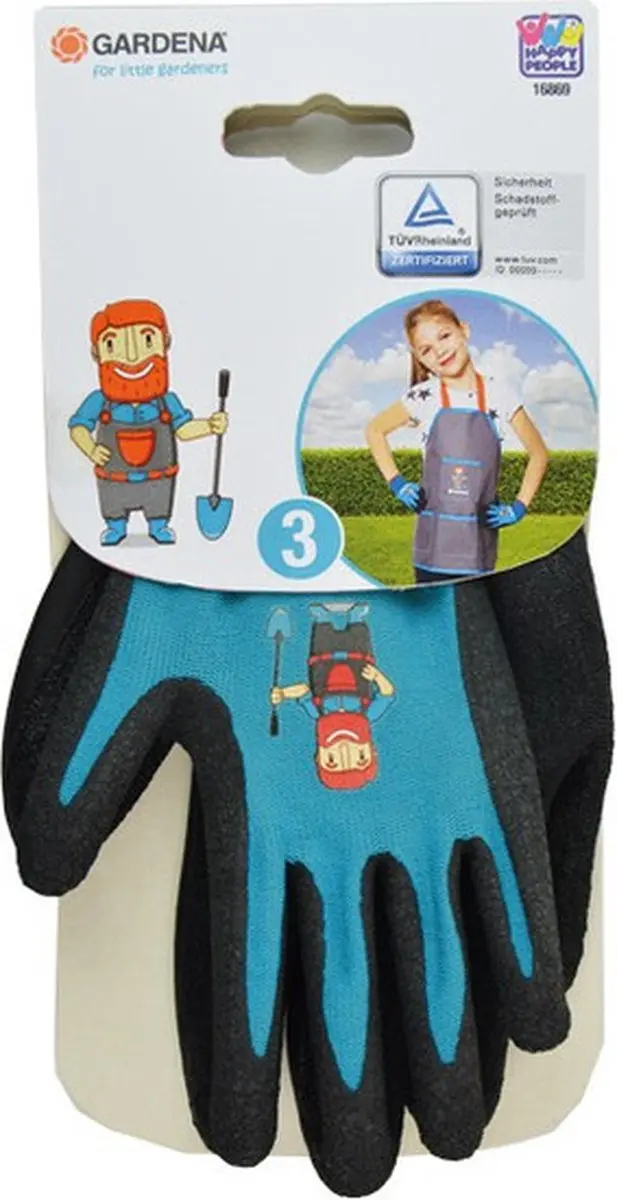 Gardena Happy People Tuinhandschoenen Maat 3/4-6 jaar - 2 Stuks - Multi