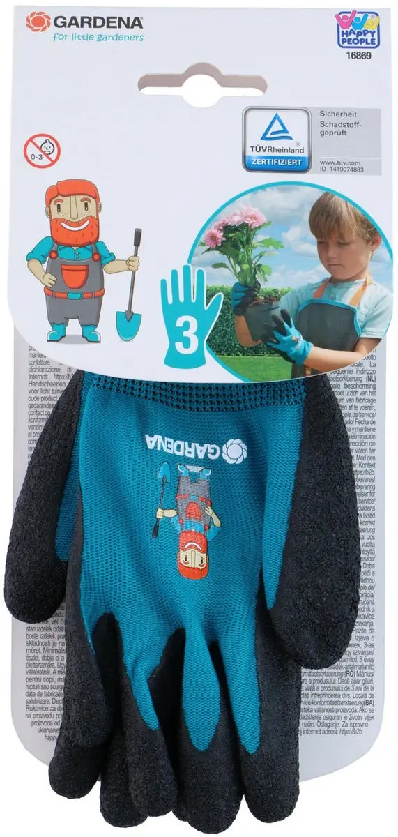 Gardena Happy People Tuinhandschoenen Maat 3/4-6 jaar - 2 Stuks - Multi