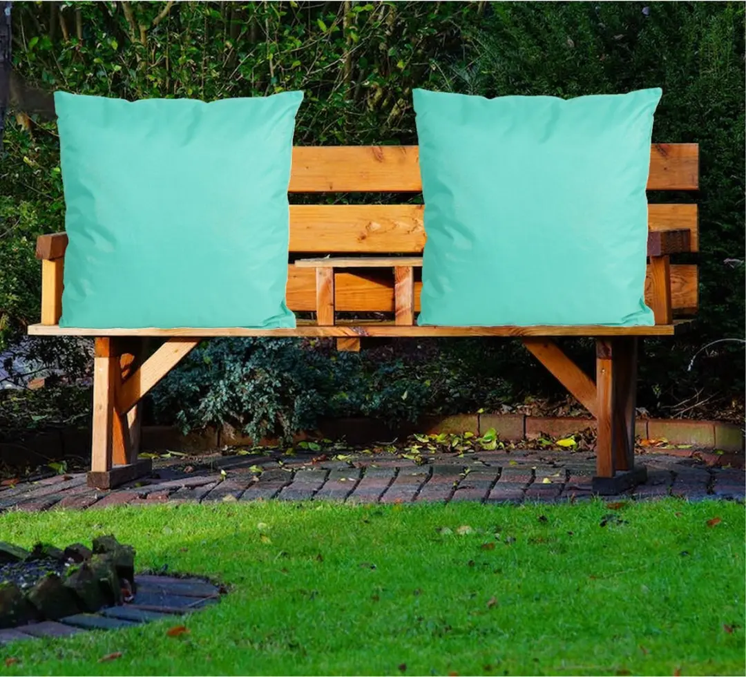 Anna's Collection Buiten Sierkussens 60x60cm - 2 Stuks - Aqua Blauw