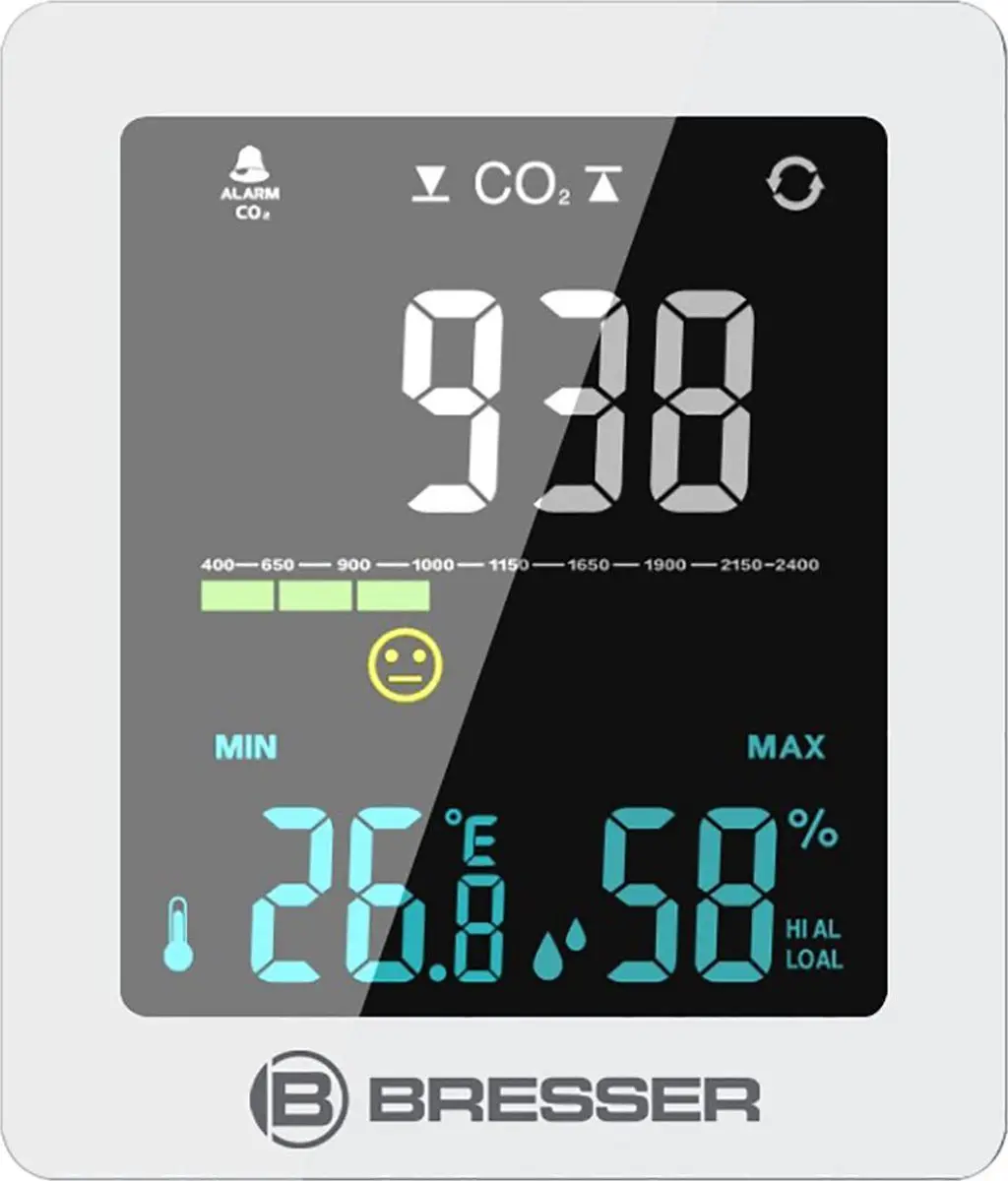 Bresser CO₂ Air Quality Monitor Smile - Wit
