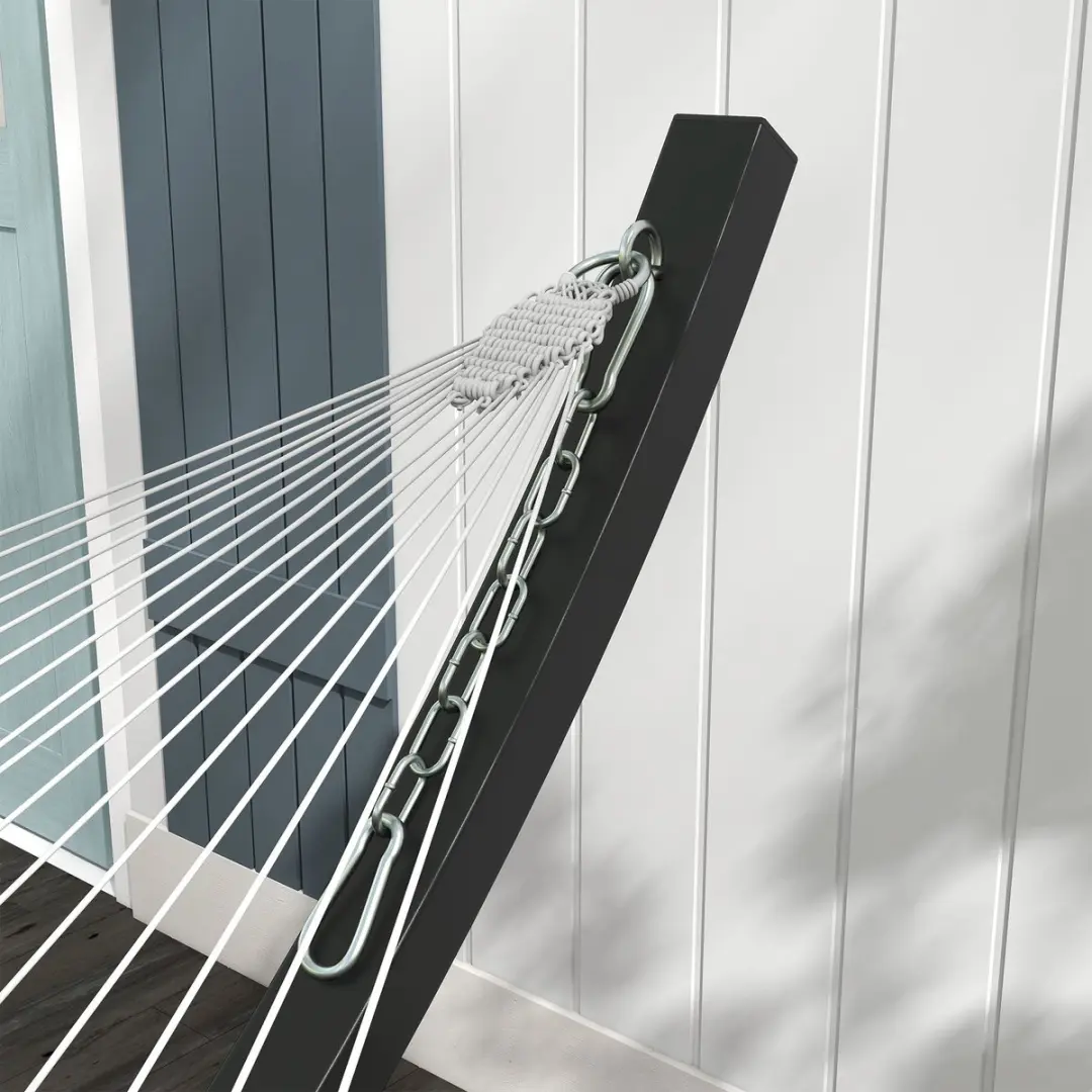 Outsunny Hangmatstandaard 360x120x95cm - Grijs