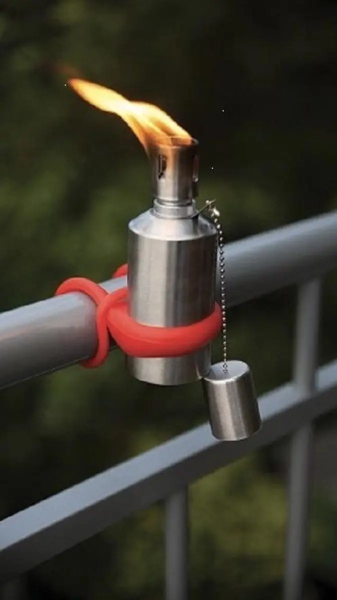 Esschert Design Balkon Olielampen RVS - 3 Stuks