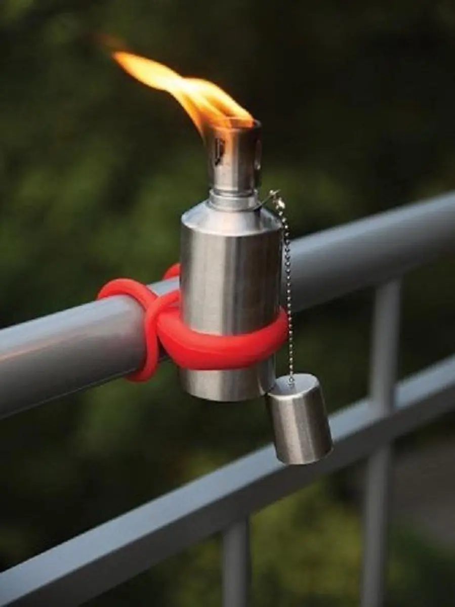 Esschert Design Balkon Olielampen RVS - 3 Stuks