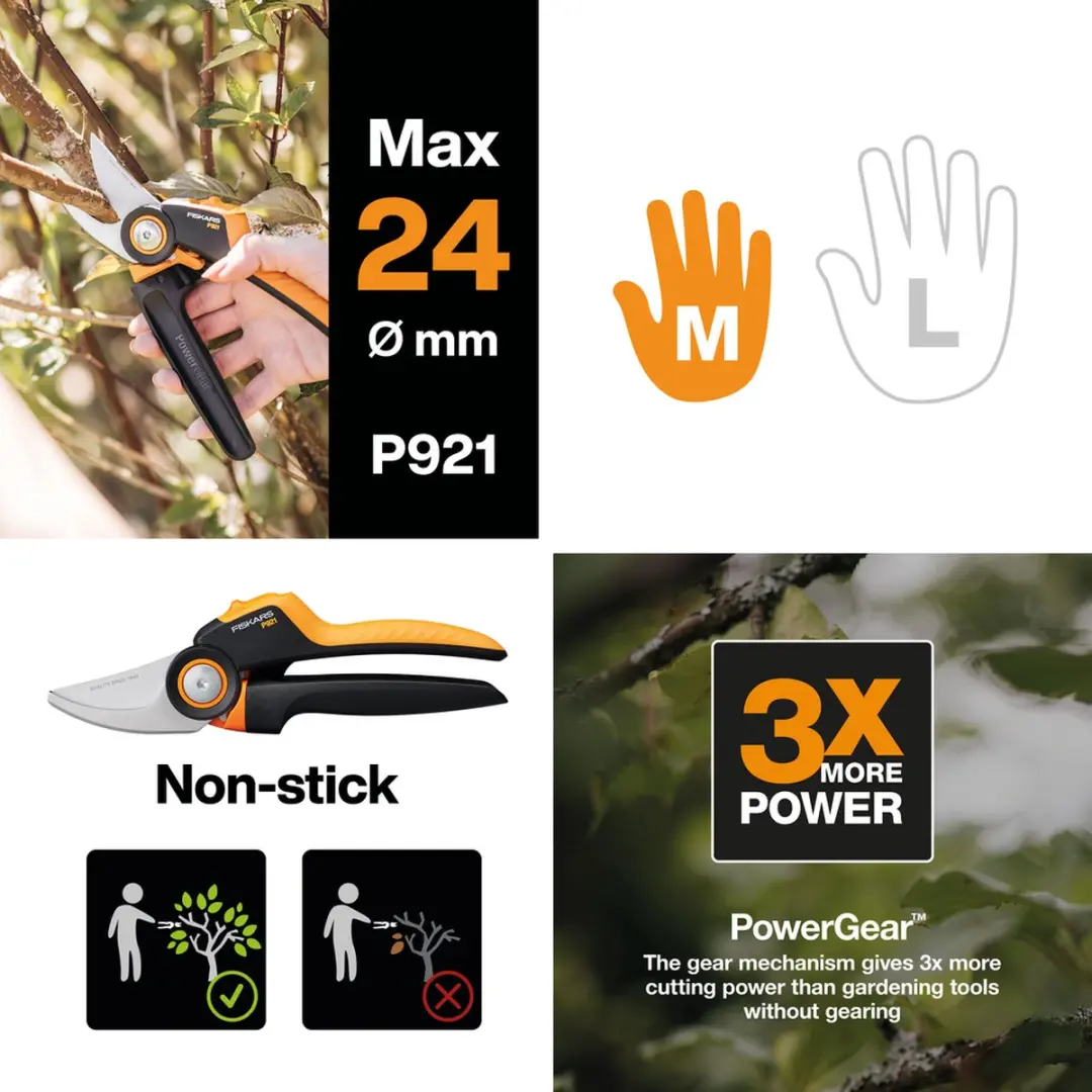 Fiskars X-series Bypass Takkenschaar M - 24mm