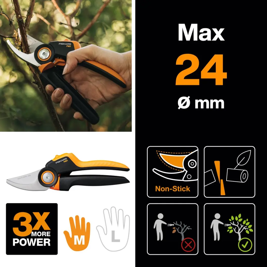 Fiskars X-series Bypass Takkenschaar M - 24mm