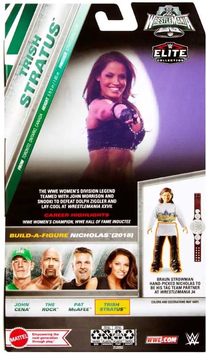 Mattel WWE Elite WrestleMania Trish Stratus actiefiguur - Vanaf 8 jaar