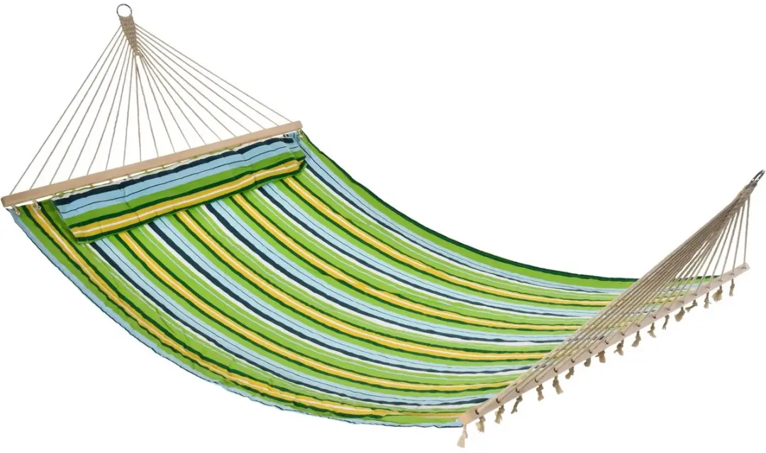 Outsunny Tweepersoons Hangmat Groen/Blauw - 2 Personen 210kg