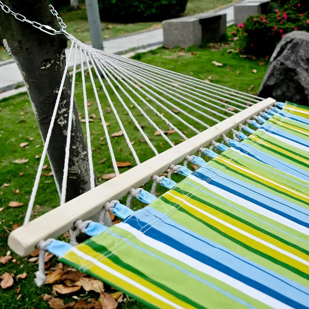 Outsunny Tweepersoons Hangmat Groen/Blauw