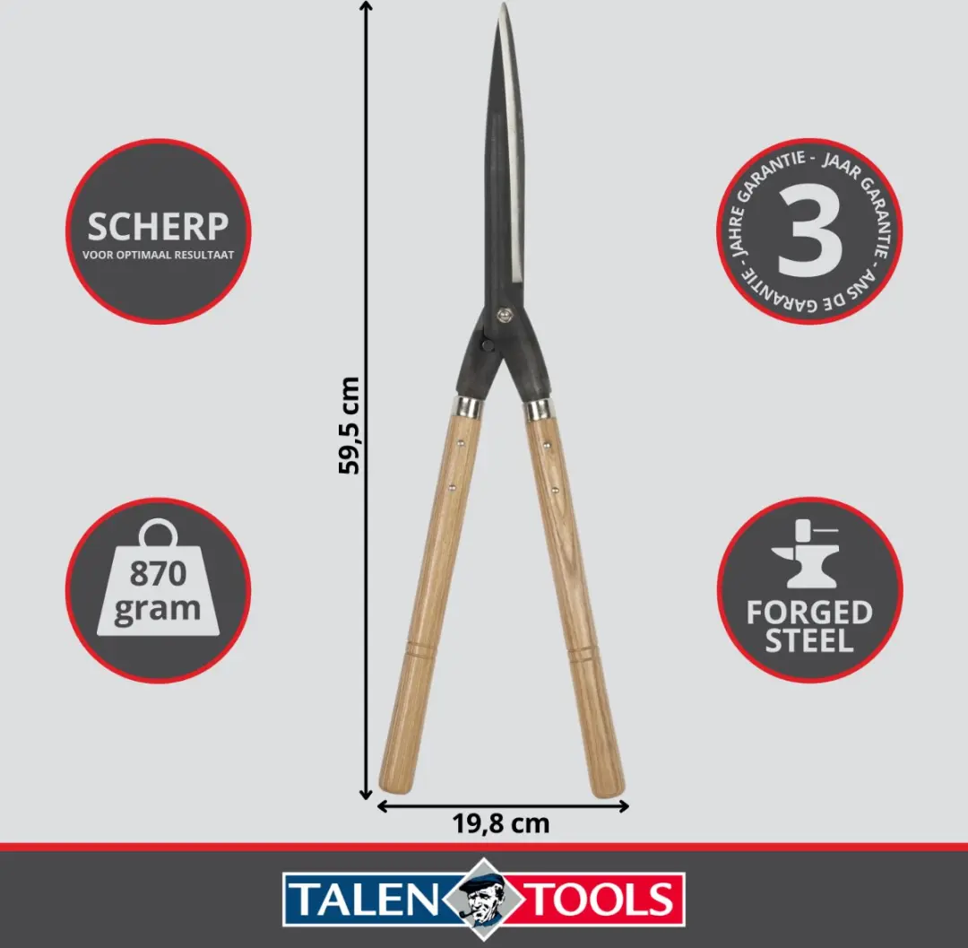 Talen Tools Heggenschaar 64cm - Gesmeed staal