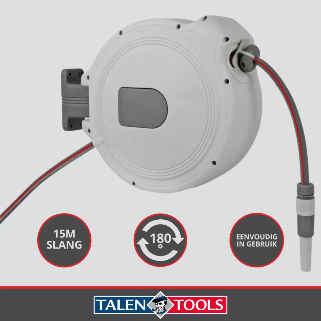 Talen Tools Wandslangenbox 15m - 1cm Diameter