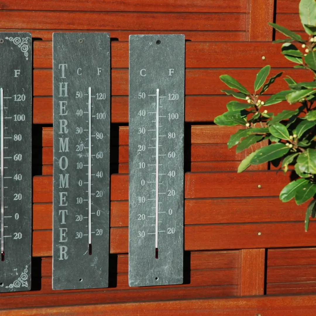 Esschert Design Leistenen Thermometer 45cm - Grijs
