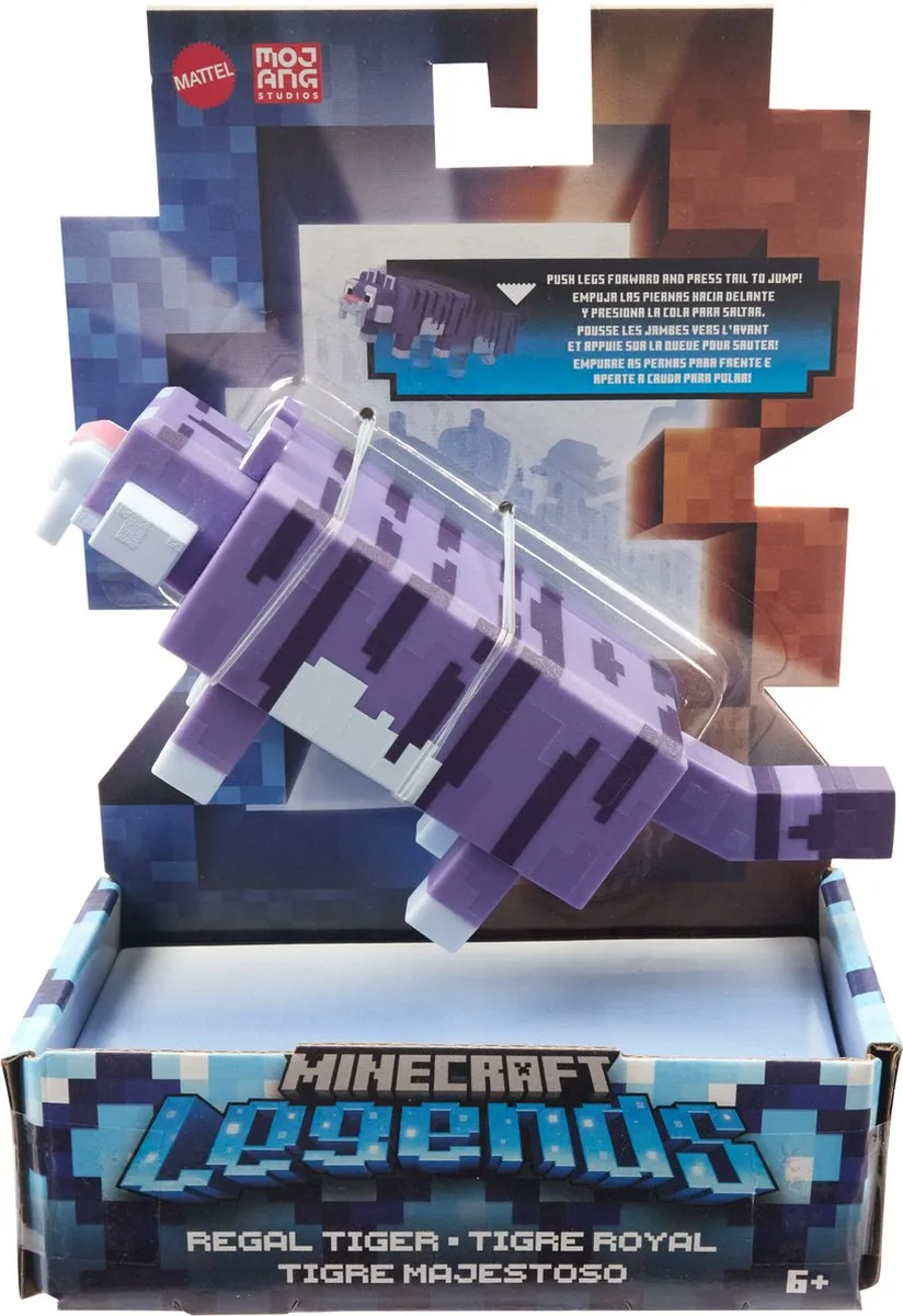Mattel Minecraft Legends Regal Tiger Action Figure - Zwart