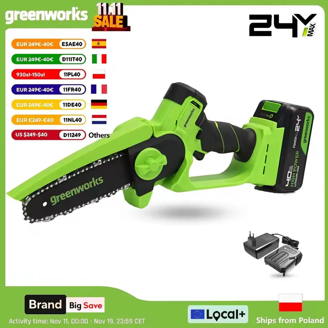 Greenworks CSG4450 Mini Kettingzaag 24V