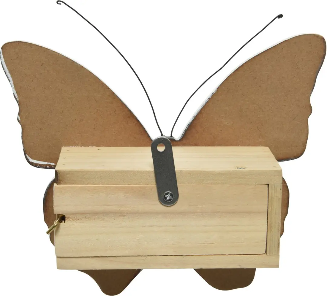 Decoris Vlinderhuis - 20cm - Geel