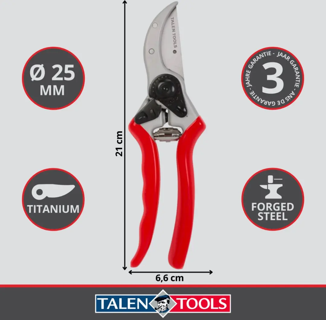 Talen Tools Snoeischaar Professioneel - Rood