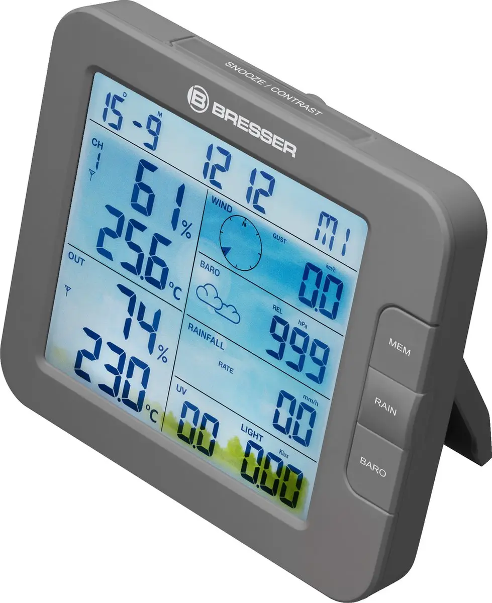 Bresser Weerstation Tuya ClimateConnect 7-in-1 Sensor - Zwart