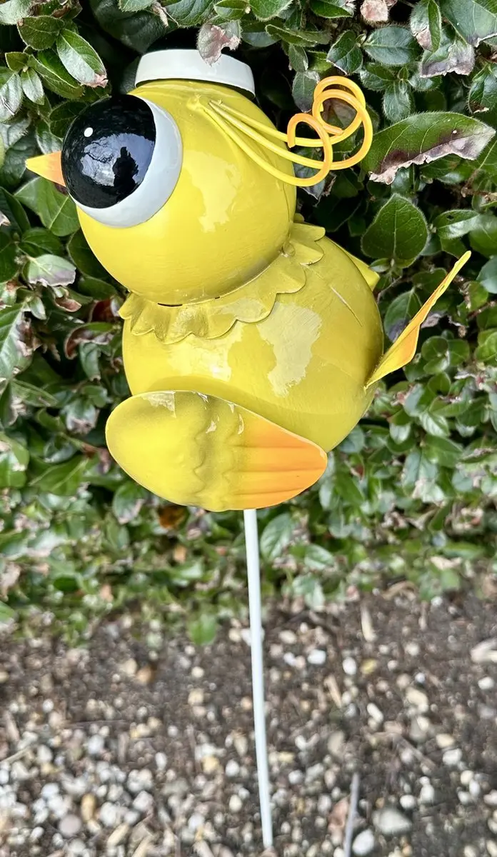 Impuls Tuinsteker Vogel Geel - 70x18x2cm