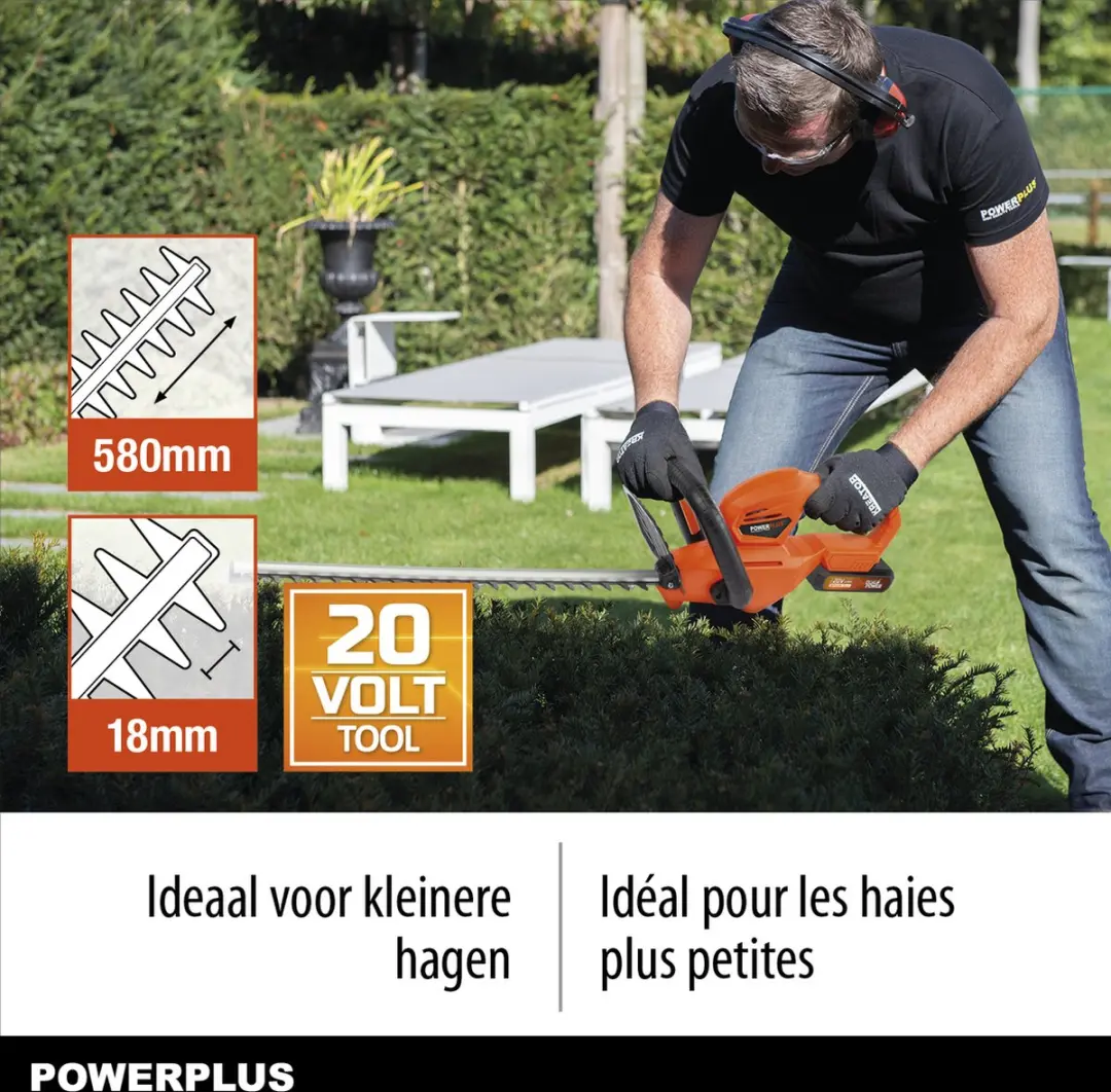 Powerplus Dual Power POWDPG7531 Accu-heggenschaar 20V - 580mm