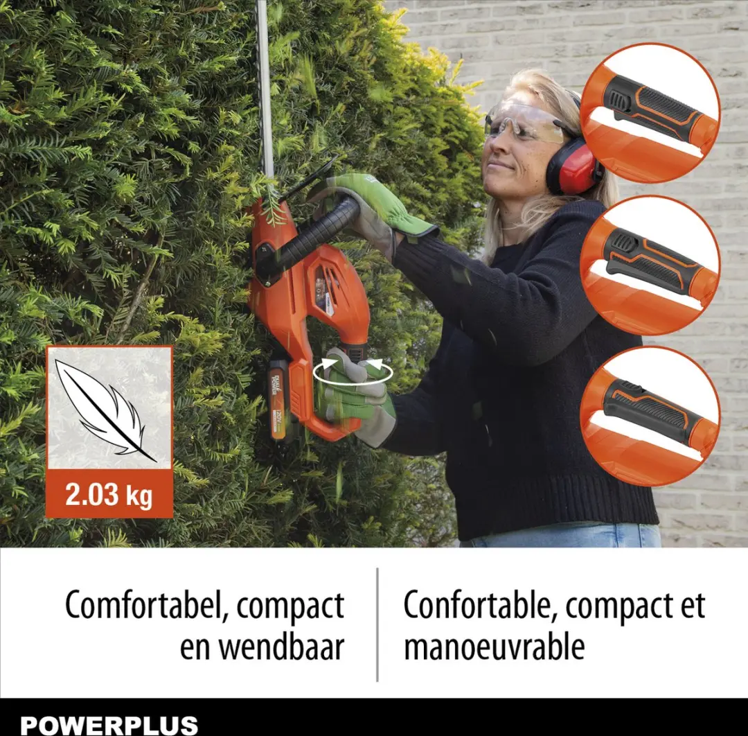 Powerplus Dual Power POWDPG7531 Accu-heggenschaar 20V - 580mm