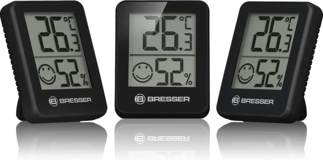Bresser ClimaTemp Hygro Indicator Set 6 Thermo-/Hygrometers - Zwart
