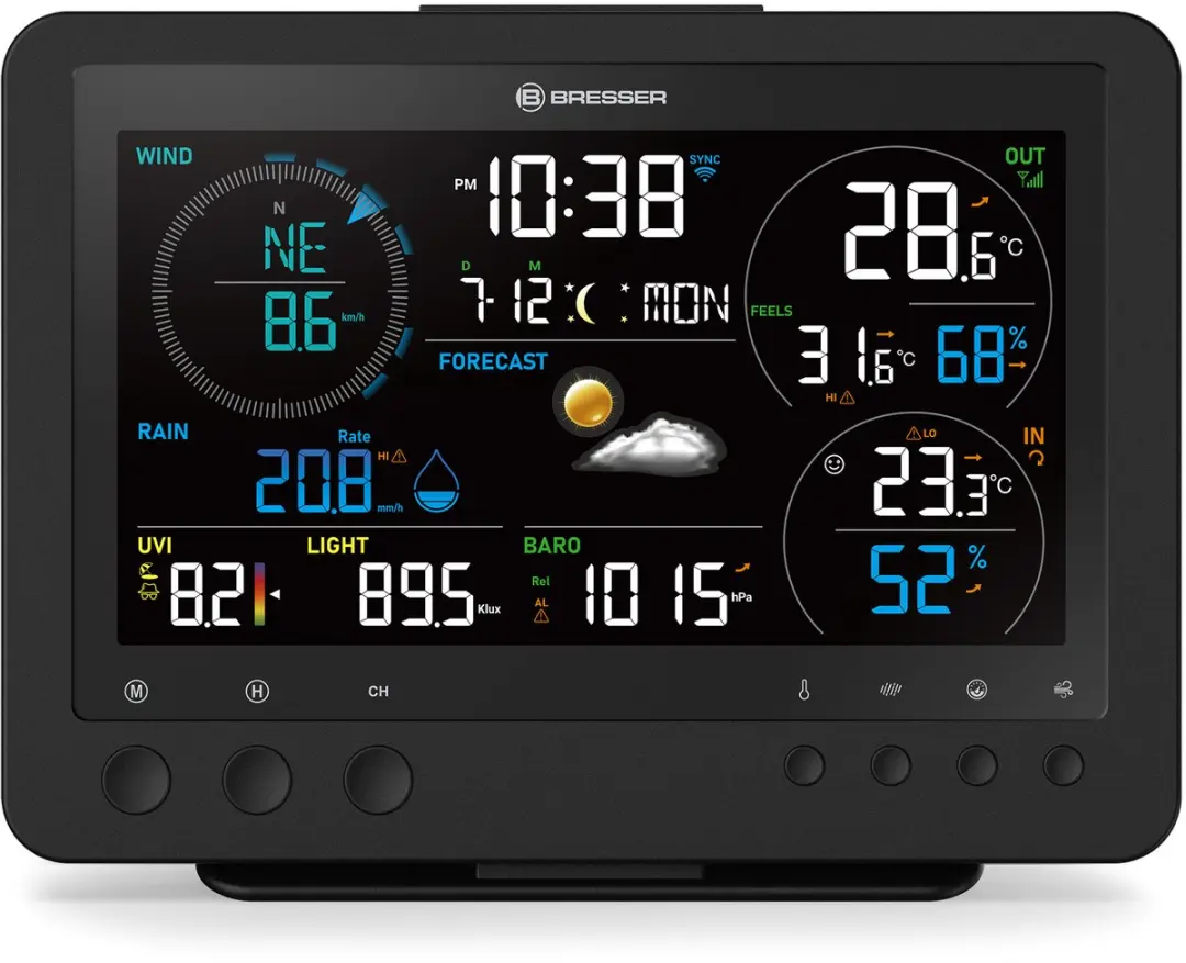Bresser Bise 8-in-1 Weerstation - Wifi - Zwart - afbeelding 6 van 6
